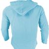Spring and Summer Men's Hooded T-shirt Solid Color Cotton and Linen Men's Casual Long-sleeved Top