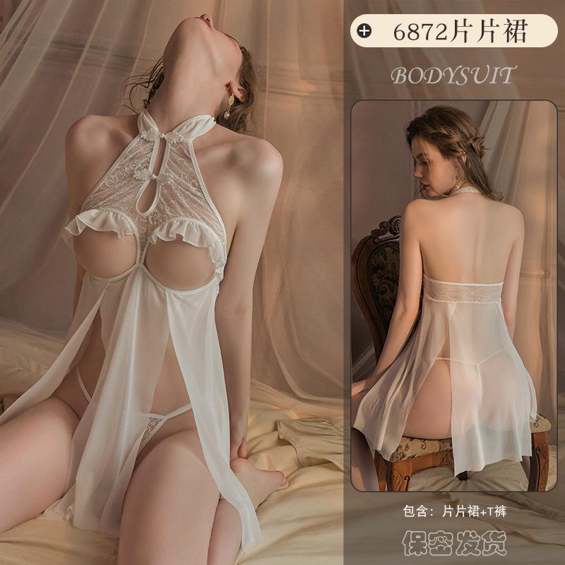 Sex Unterwäsche Sexy Hohl Uniform Cheongsam Durchsichtig Versuchung Kostenlos Leidenschaft Anzug Cosplay 6872