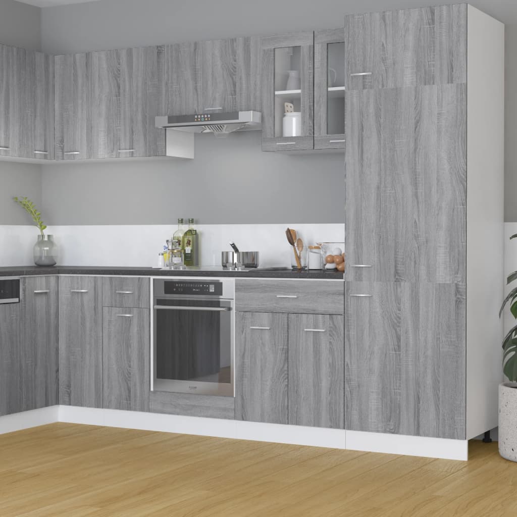 Vidaxl Hängeschrank mit Glastür, Sonoma-Eiche Grau, 60x31x60 cm