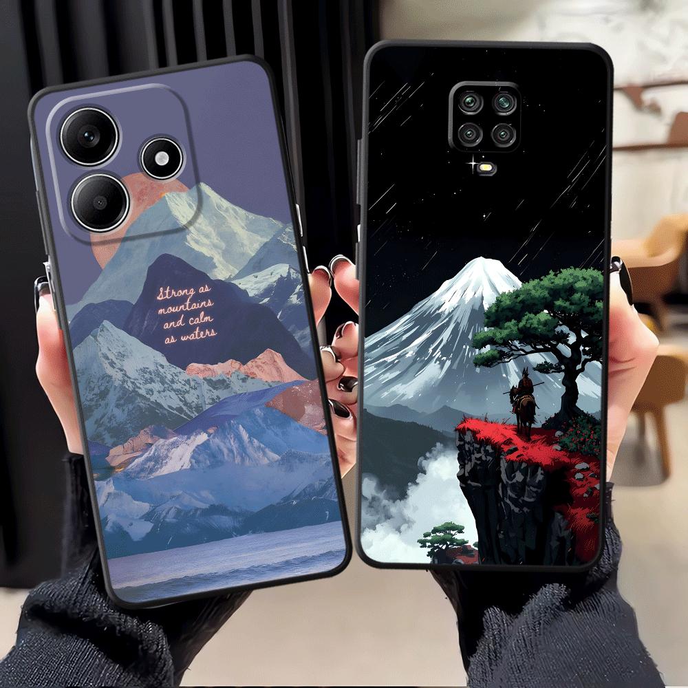 Phone Cover Case for Xiaomi Redmi Note 14 A1 K80 A4 A5 12 11 A3 12C 13C 14C 9 8 7 10 13 Pro Plus K40 A1 A2 Creative Mountain
