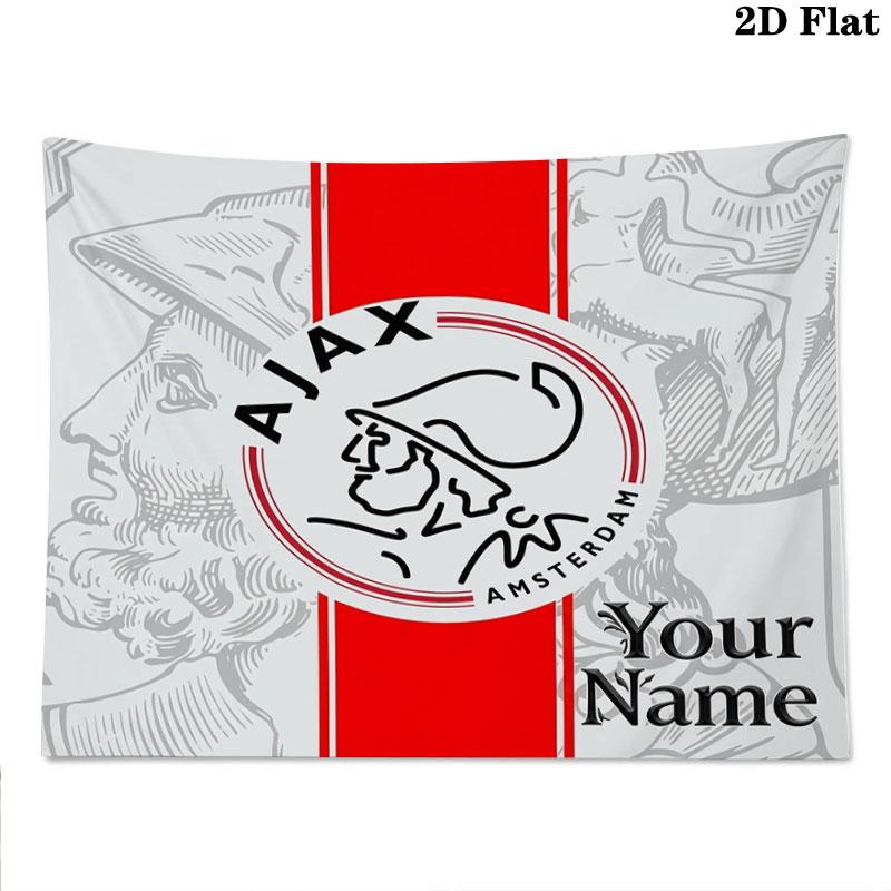 AFC Ajax Custom Name Wall Tapestry Aesthetic Wall Hanging Printed Fabric Blanket Decorative Tapestries for Bedroom Living Room Home Decor