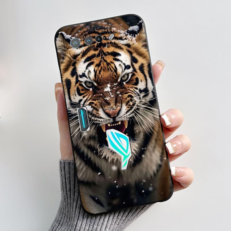 

Phone Case For Asus ROG Phone 7 5G Soft Silicone Black Case Elegant Style Romantic Scenery Pattern Black Rose, Red Rose Casing Asus ROG Phone 7 5G