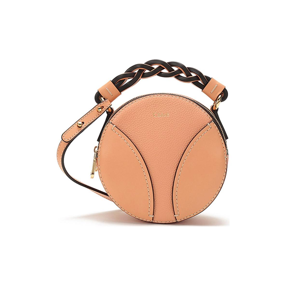 

Chloe Daria Leather Mini Round Bag Women Handbags Peach-Orange CHC21SP200C626I1 Basic Set (Bag+Dust Bag)
