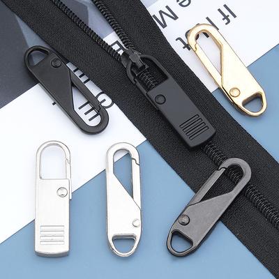 2 ks Odnímatelná hlava zipu Kovový jezdec zipu Táhlo DIY Opravné šicí sady Náhradní zip Taška Oblečení Šicí příslušenství
