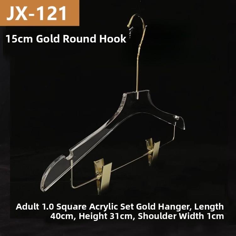 Acrylic Clothes Hanger Transparent Crystal Luxury Children's Women's Clothing Hanger Pants Clip for Clothing Store