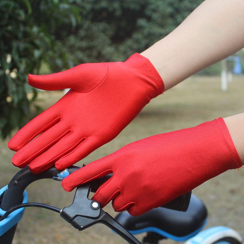 

Женские летние перчатки для защиты от солнца Длинные Тонкие Эластичные Дышащие Облегающие Перчатки для танцев Этикет Черно-белые Перчатки Сбор чая Аниме Весна Short female Big Red 2 pairs