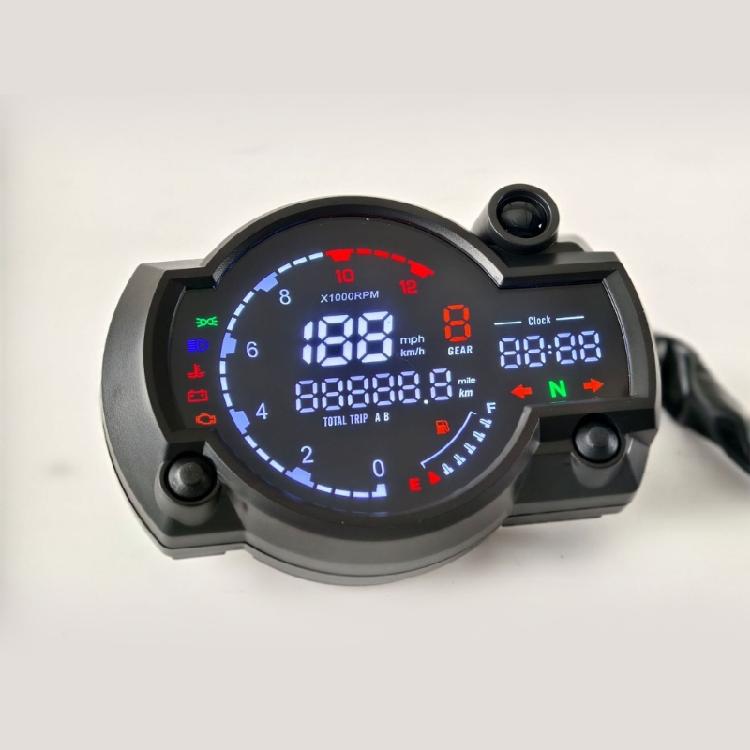 Weatherproof 12V Motorcycle Dashboard Speedometer Digital Odometer Fuel Gauge Monitoring System Weatherproof ABS Design