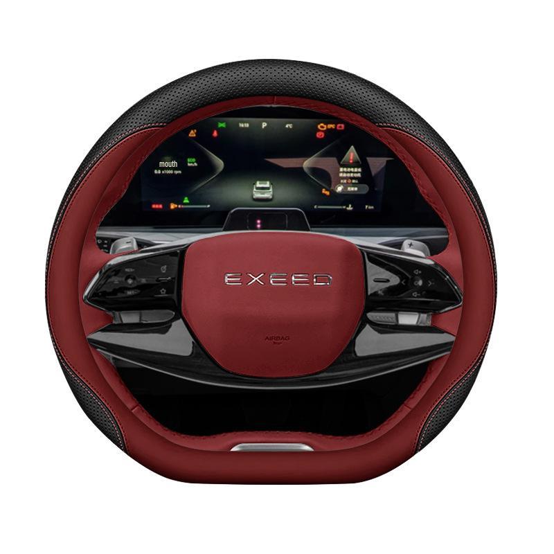 Xingtu Yaoguang Nappaleder Lenkradbezug: Rutschfest, Einfache Montage, Ganzjahres-Auto-Upgrade