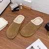 Grape Mother Internet Celebrity Thick-soled Fluffy Shoes Comfortable Thick-soled Boken Slippers Women Wear High-end Snow Warm Shoes