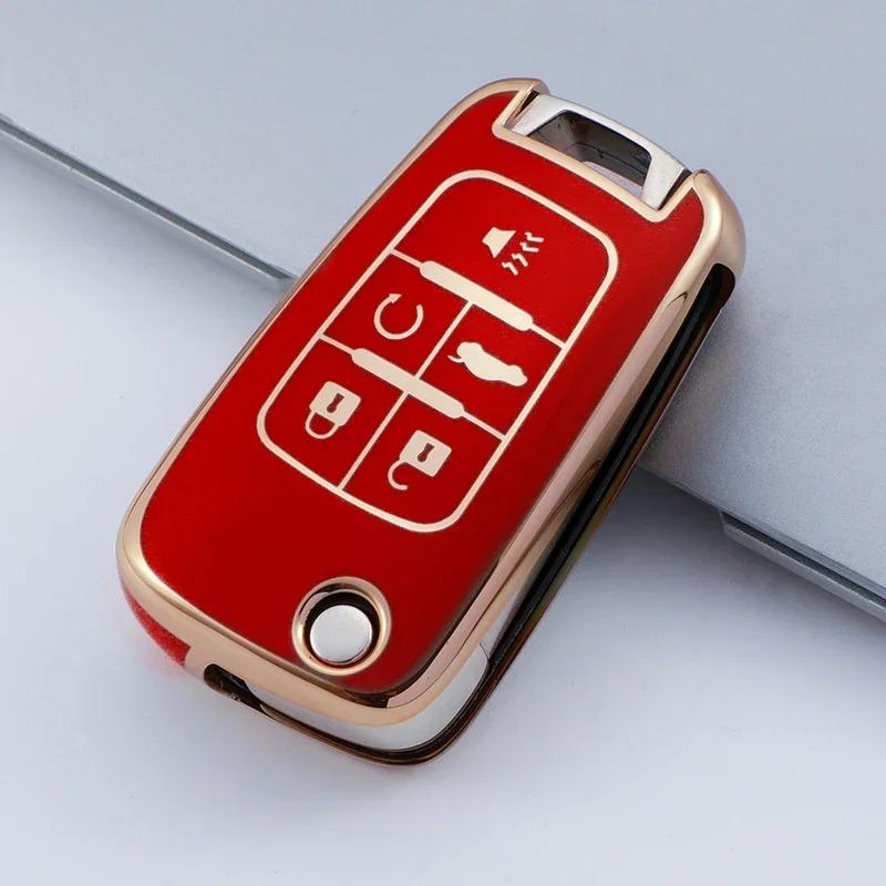 TPU Flip Car Key Fob Case Cover for Chevrolet Cruze Impala Camaro Garna Equinox Volt Yakista AVEO Impala GMC Buick Excelle GL8