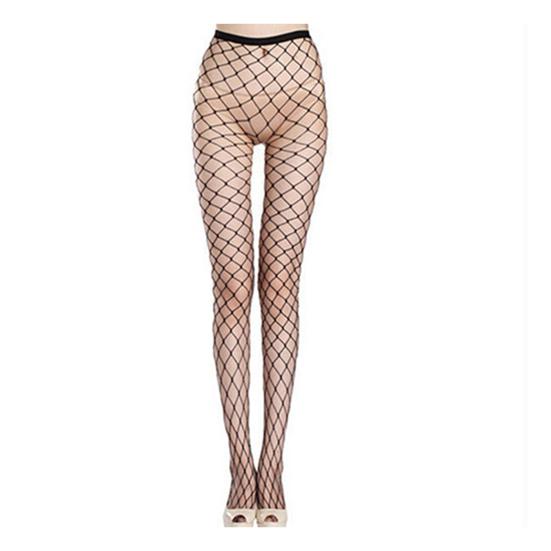 Kvinner Sexy Fishnet Hollow Strømpebukse Punk Strømper Stretchy Tights One Size