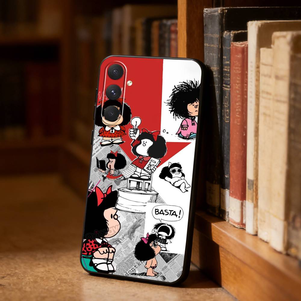 M-Mafalda World Peace Phone Case For Samsung S26,S25,S24,S23,S22,S21,Plus,Fe,Lite,Others Black Cover