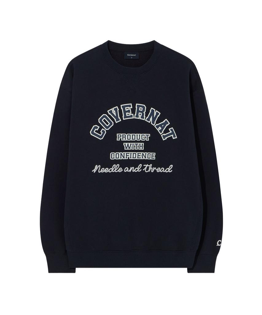 COVERNAT Classic Arch Logo Sweatshirt Dark Navy