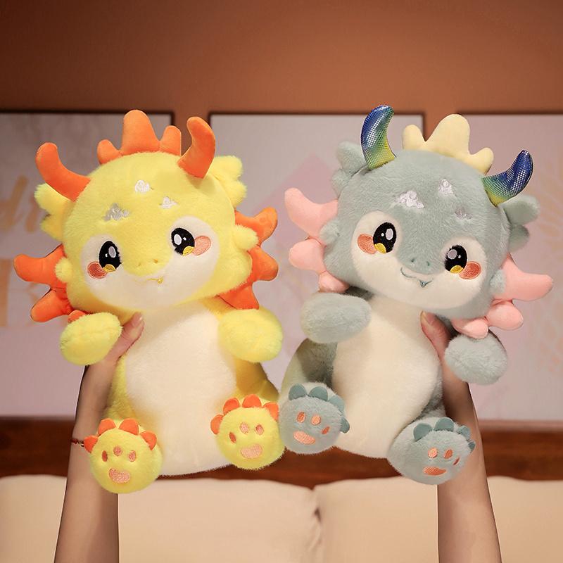 20/30cm Cartoon Maskottchen Drache Plüschtiere Weicher Glücksdrache Kuscheltier Kawaii Plüschtier Puppe Kissen Laden Dekor Geschenk