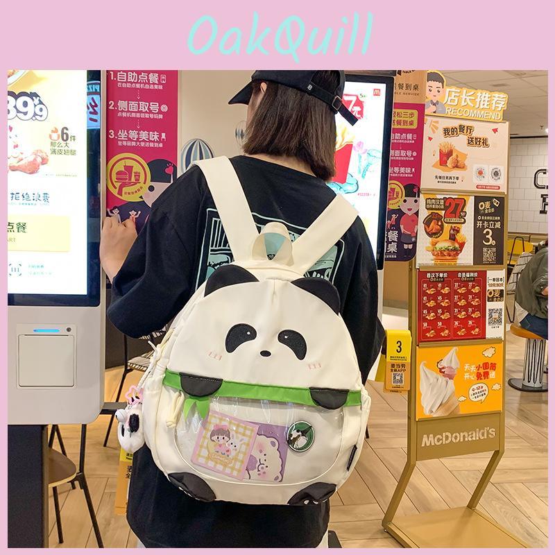 Panda Plush Backpack For Kids Pvc Large Capacity Child Girl School Bag With Comfort Straps