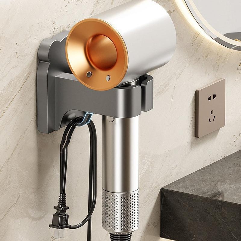 Wasserdichter Wandmontierter Klebe-Haartrockner-Organizer Platzsparend Und Langlebig Ideal Für Ein Aufgeräumtes Badezimmer Haartrocknerhalter