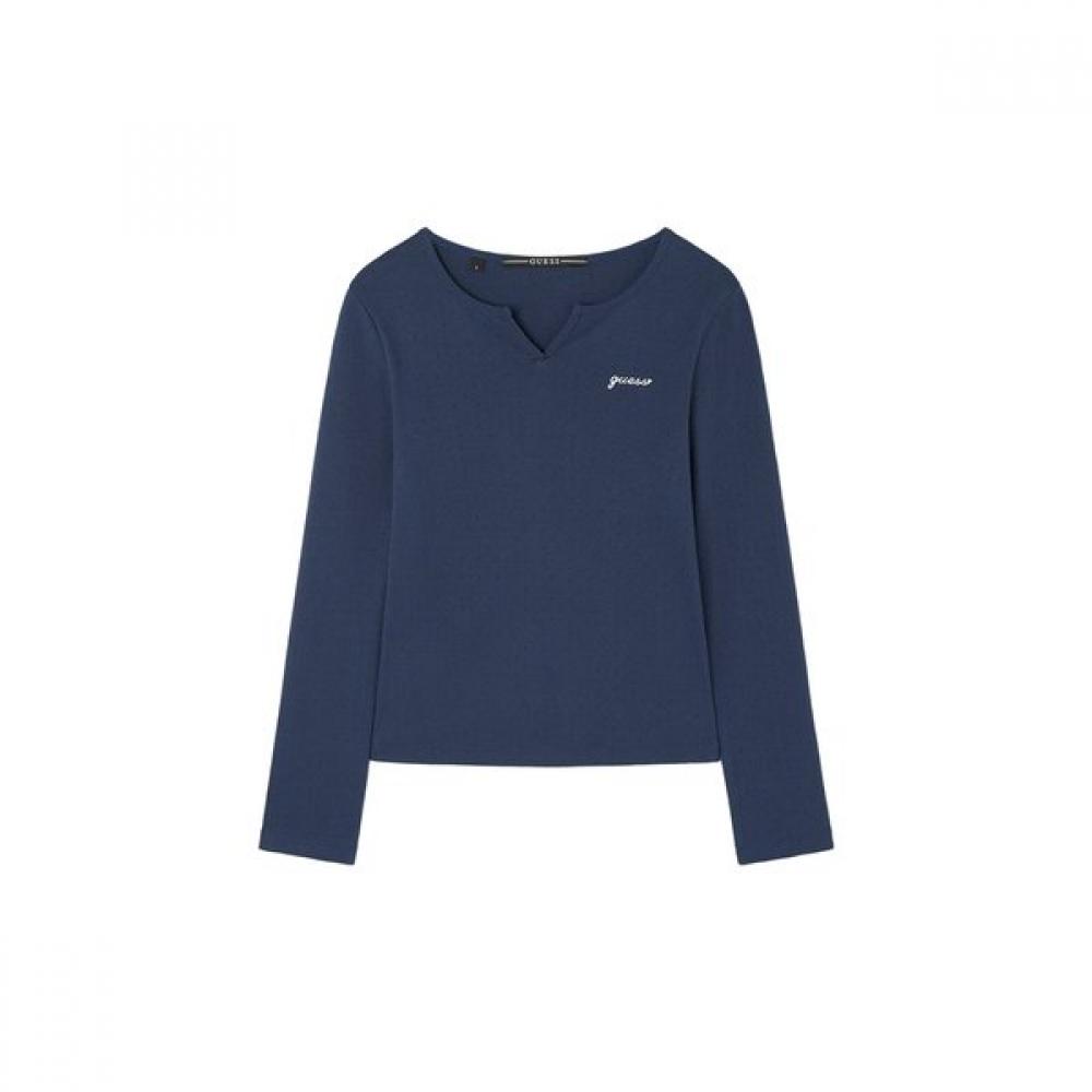 Guess Long Sleeve T shirT chesT Logo Oq1k5444