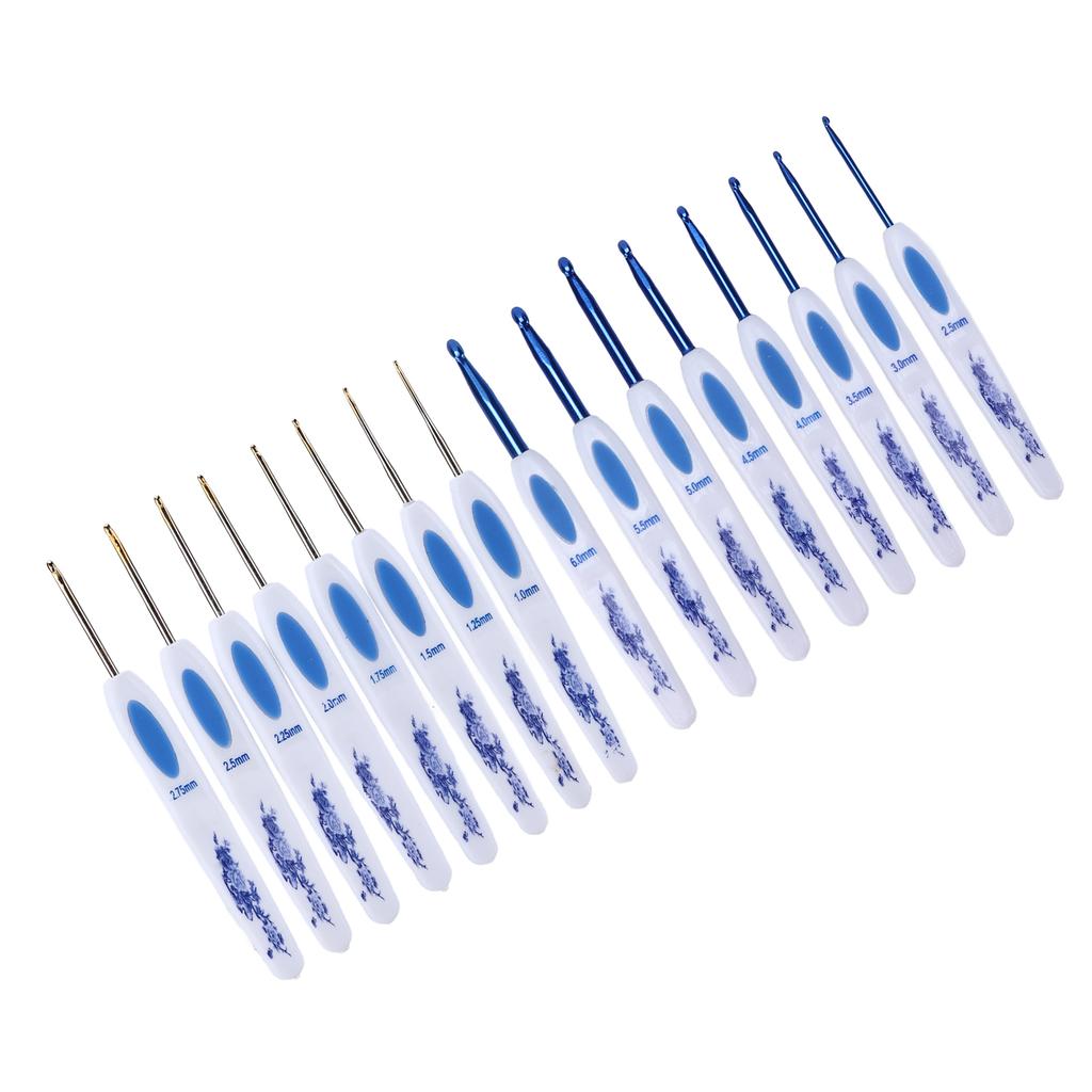 Haaknaalden Set Ergonomisch Ontwerp Handvat Stevig Haken Comfortabel Gebruiken DIY Breigereedschap voor Liefhebbers