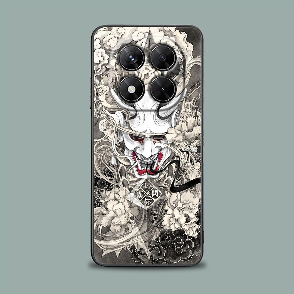 Samurai Ghost Hannya Ukiyo-E Mask Phone Case for Xiaomi Redmi 14C 12C 10C 13C 4G Redmi Note 14 13 12 11 10 Pro Plus 12S 9S Cover