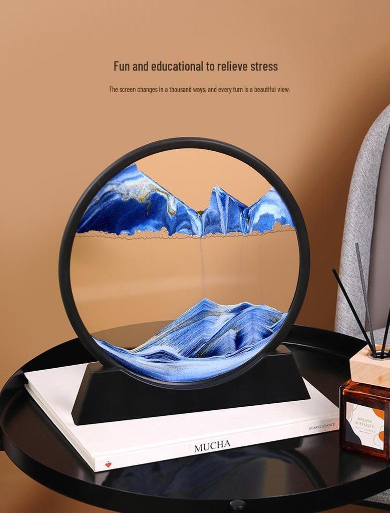 3D Quicksand Hourglass: Stereoscopic Table Ornament for Office and Home Decor