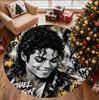 Covor rotund cu model Michael Jackson, Covoraș de interior/exterior, pentru picnic, sală de jocuri, dormitor, birou, sufragerie, Covor pentru decorarea casei, Cadou de ziua de naștere