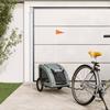 VidaXL Bicycle Trailer for Dog Grey Oxford Fabric and Iron 93958