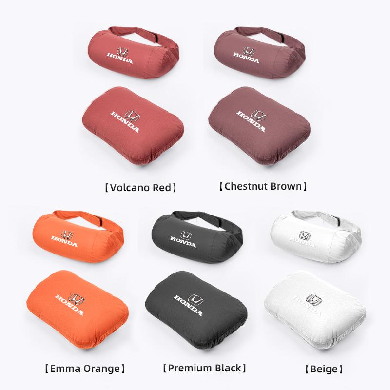 Car Neck Support Pillow Waist Pillow Auto Logo Seat Headrest For Honda Civic Accord Crosstour Spirior Odyssey Avancier UR-V CR-Z