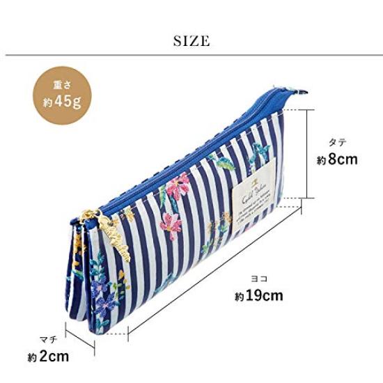 Cyalel Yahata LC Double Pencil Floral Made in Japan Forest Case, Compact, Women's, Print, Cute, Stylish, (Mixed White)