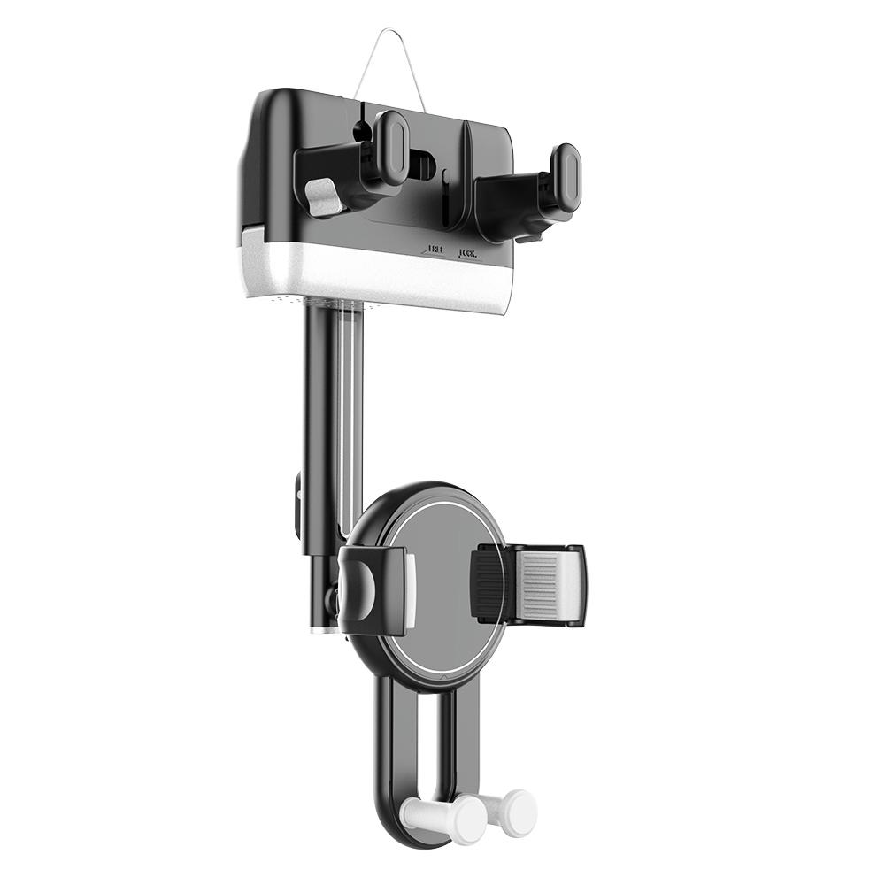 H256 Car Rearview Mirror Phone Holder 360 Degree Rotation Cellphone Navigation Bracket