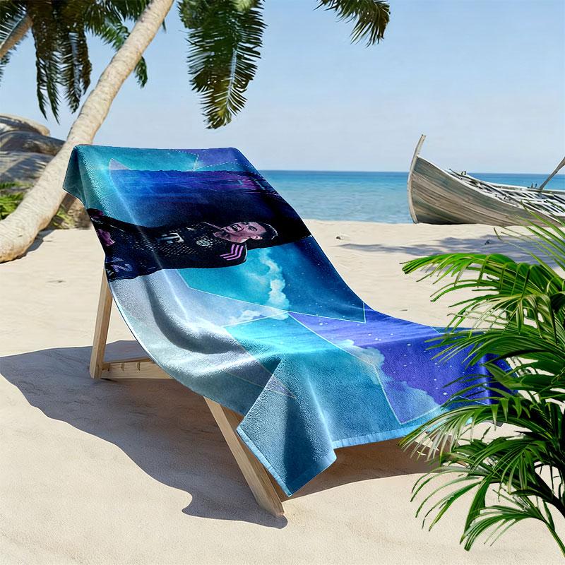 Jamal Musiala Print Strandtuch, Großes Weiches Schnelltrocknendes Handtuch für Strand Camping Schwimmen
