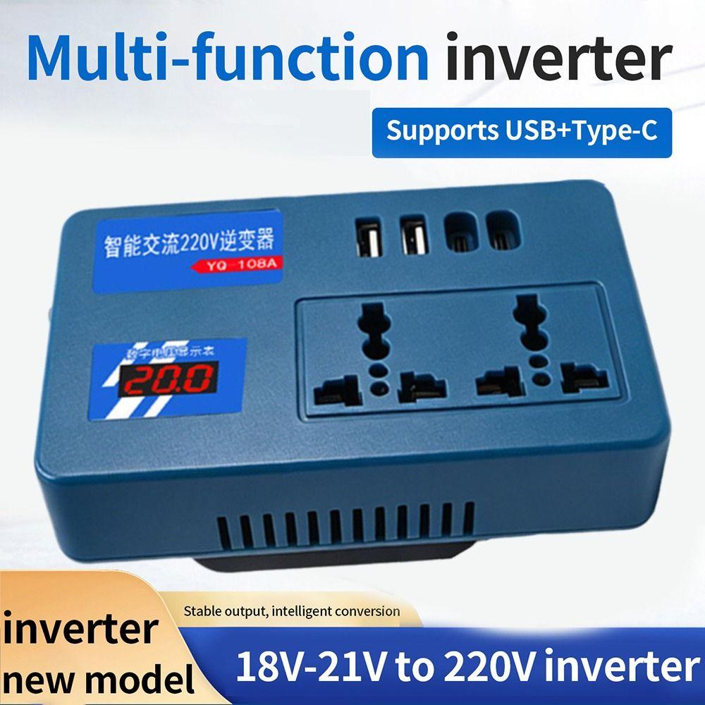 DC 21V To AC 180V-220V 120W Portable Power Inverter Smart Transformer for Makita 18V Battery