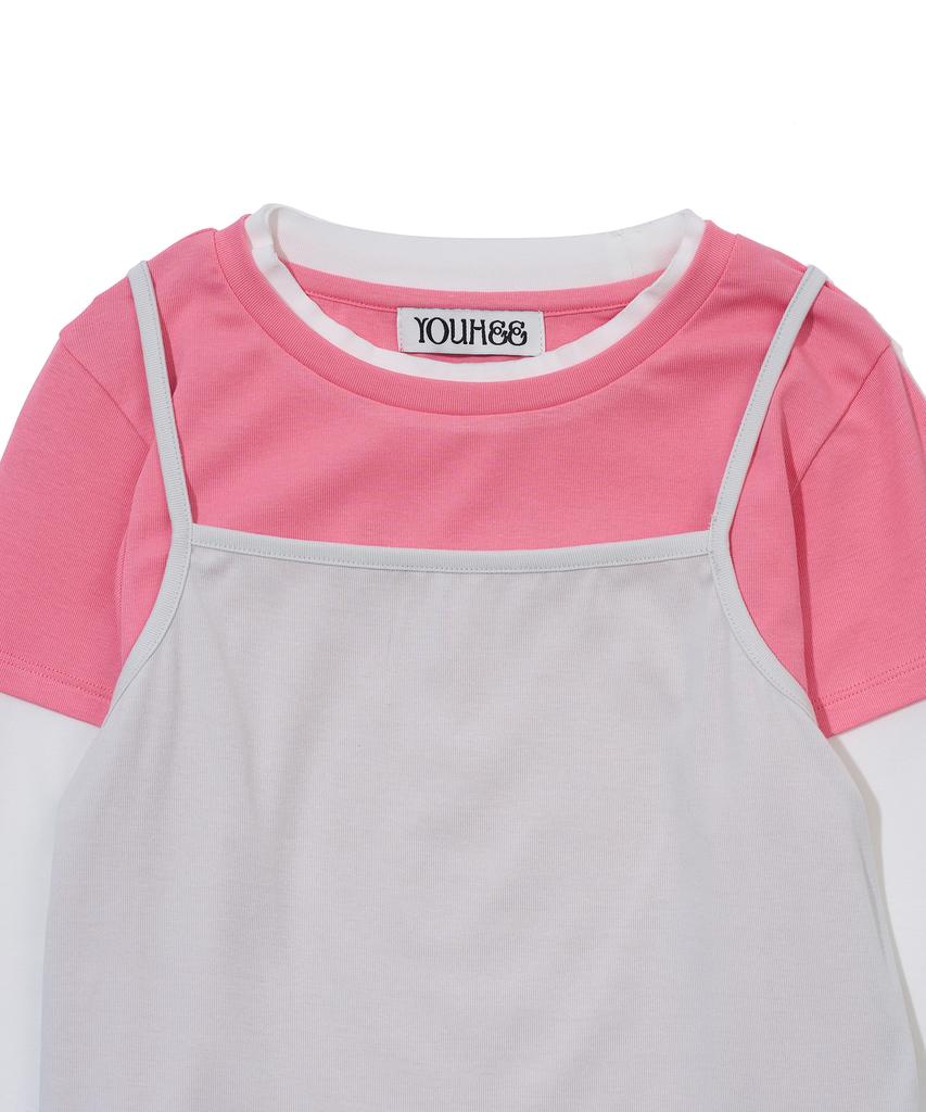 YOUHEE 3 Layered Long Sleeve T-Shirts_Pink