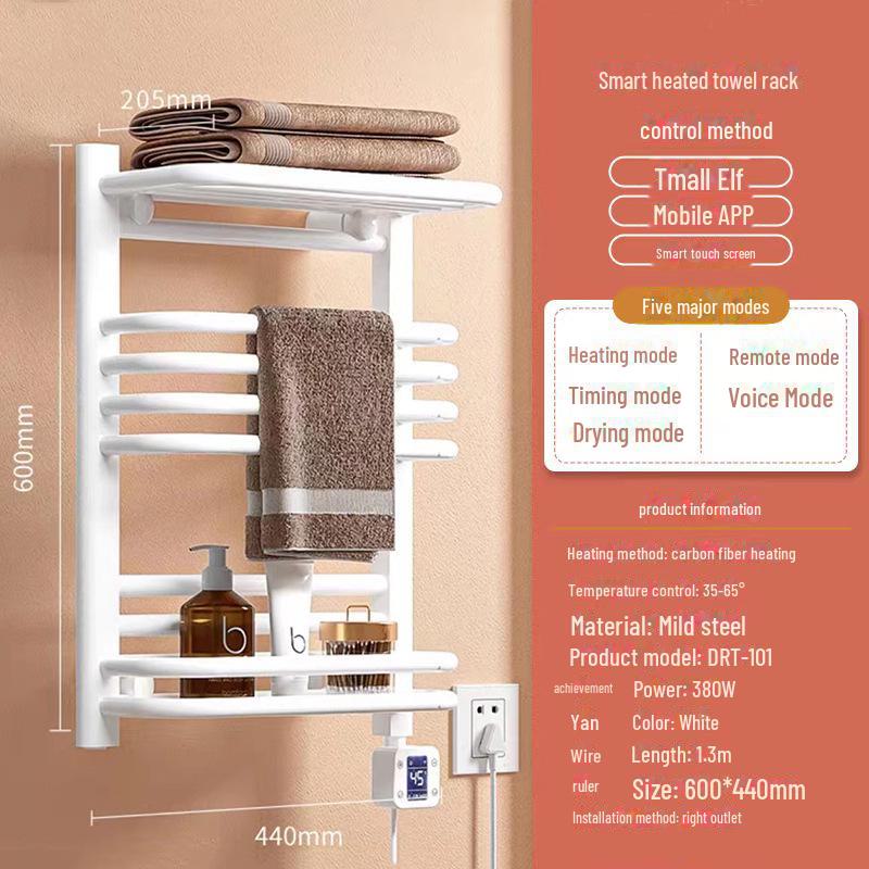 Smart Heated Towel Rack for Bathroom - Electric Drying and Storage Solution