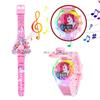 Children's Cartoon Music Watch with Seven-Color Luminous Spinning Gyro Toy
