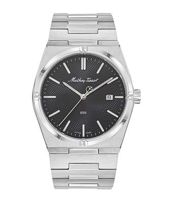 Zeus Stainless Steel Black Dial Quartz H118AN Men's Watch
