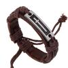 European Retro Woven Cowhide Bracelet: Adjustable Unisex Jewelry