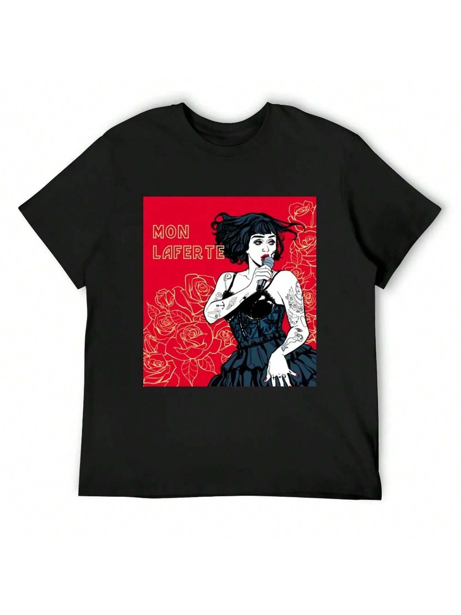 Mon Laferte, Laferte, Mon, Mon Laferte Poster T-Shirt Vintage Graphic Tee Anime Tshirt Tees T Shirts For Men Pack S разноцветный