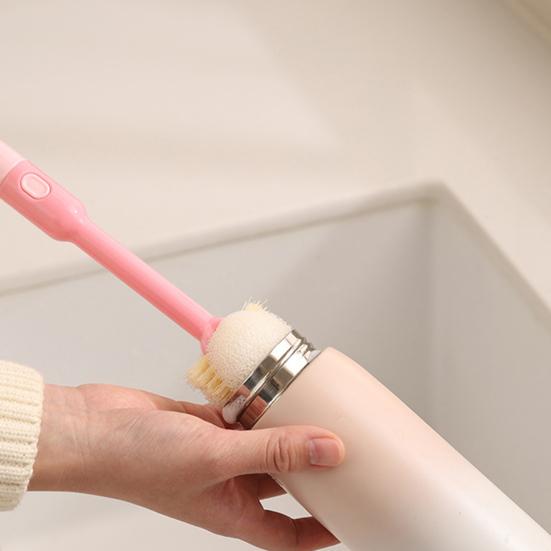 1/2Pcs 6-in-1 Water Bottle Cleaning Brush Food-Grade Bristles Multifunctional Bottles Straws Cups Mugs Scrubber Travel-Friendly Cleaning Tool