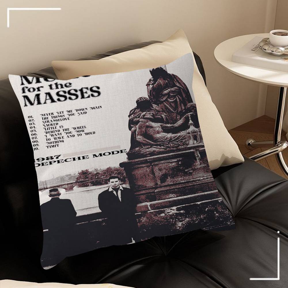 Band DDEPECHE MMODE Cool Office Cushion Pillowcase Car Cushion Cover45X45CM Lumbar Pillowcase Sofa Pillowcover