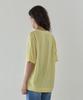 KNITTED Cool Summer Essential Round Short Sleeve Knit Tee Lemon