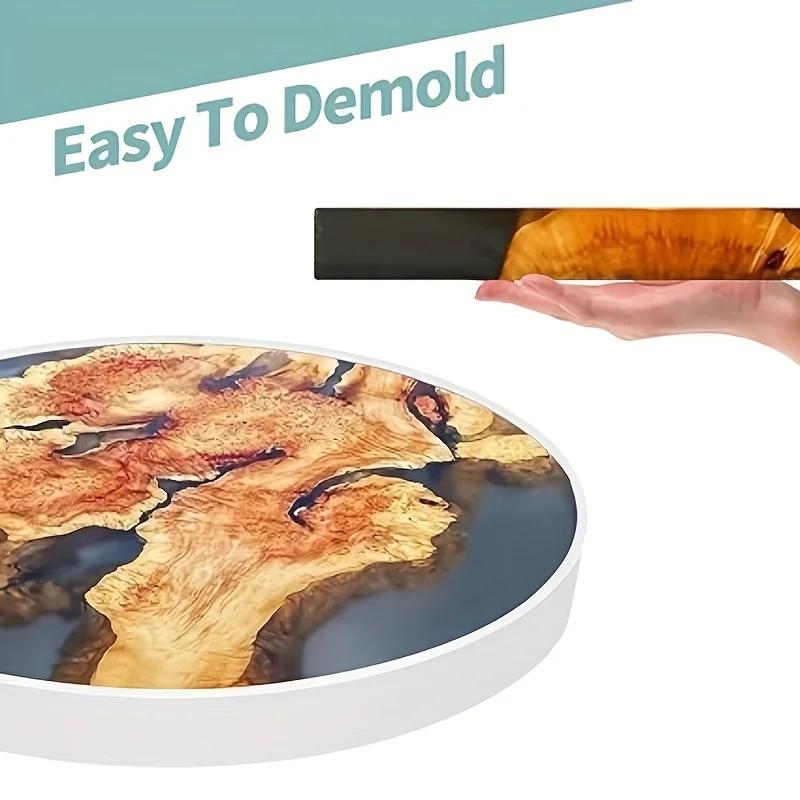 DIY Crystal Epoxy Resin Mold Large Round Ornament River Table Making Silicone Mold