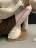 Thick-soled snow boots women's 2025 new winter heightening bag head half-drag fluffy slippers versatile Sangpo velvet cotton shoes
