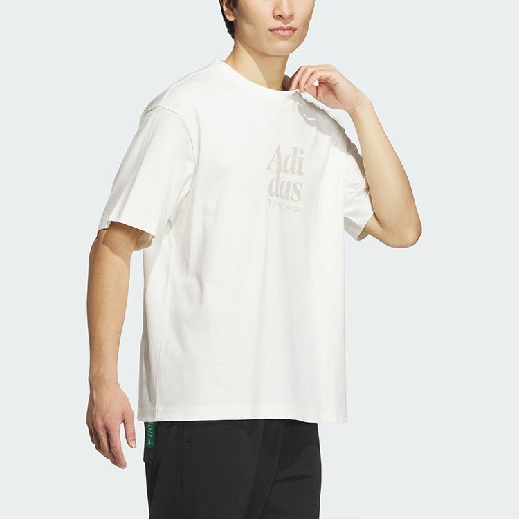 Adidas Casual Loose Round Neck Short Sleeve T-Shirt Men Tops Han-Jade-White IT3927