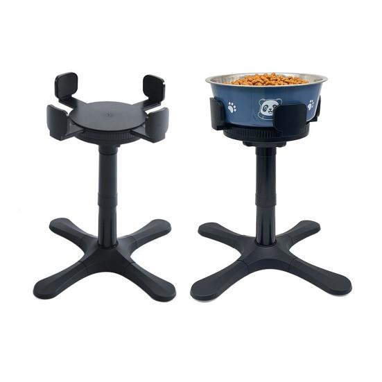 Erhöhter Hundenapfständer, 3 Höhen verstellbarer Futterständer für Haustiere, um 15 Grad geneigter, erhöhter Hundenapfhalter für mittelgroße und große Rassen