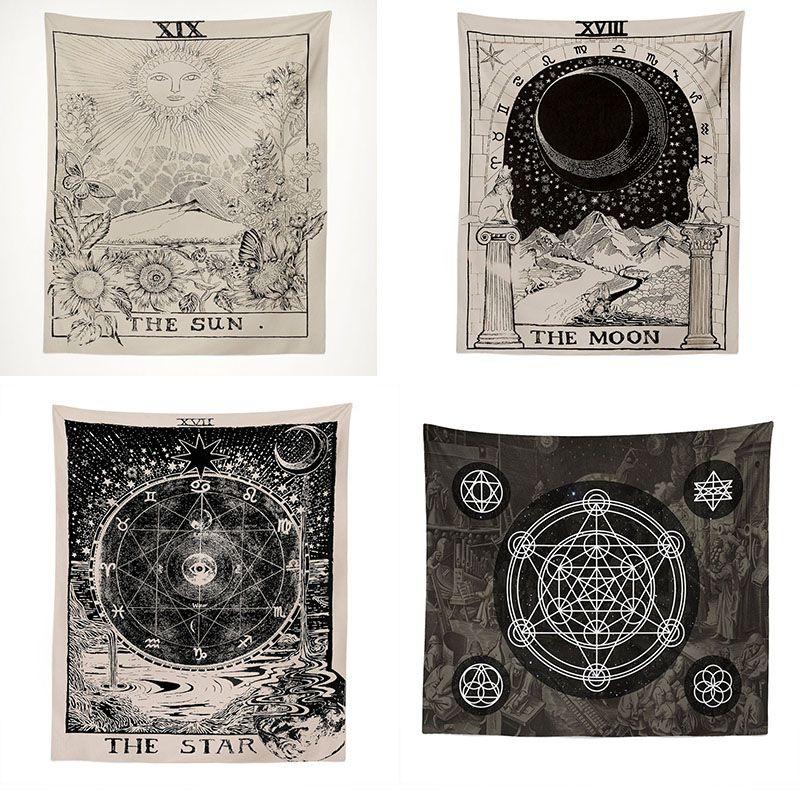Tarot Wall Amkun Tapestry The Moon Star And Sun Medieval Divination Europe