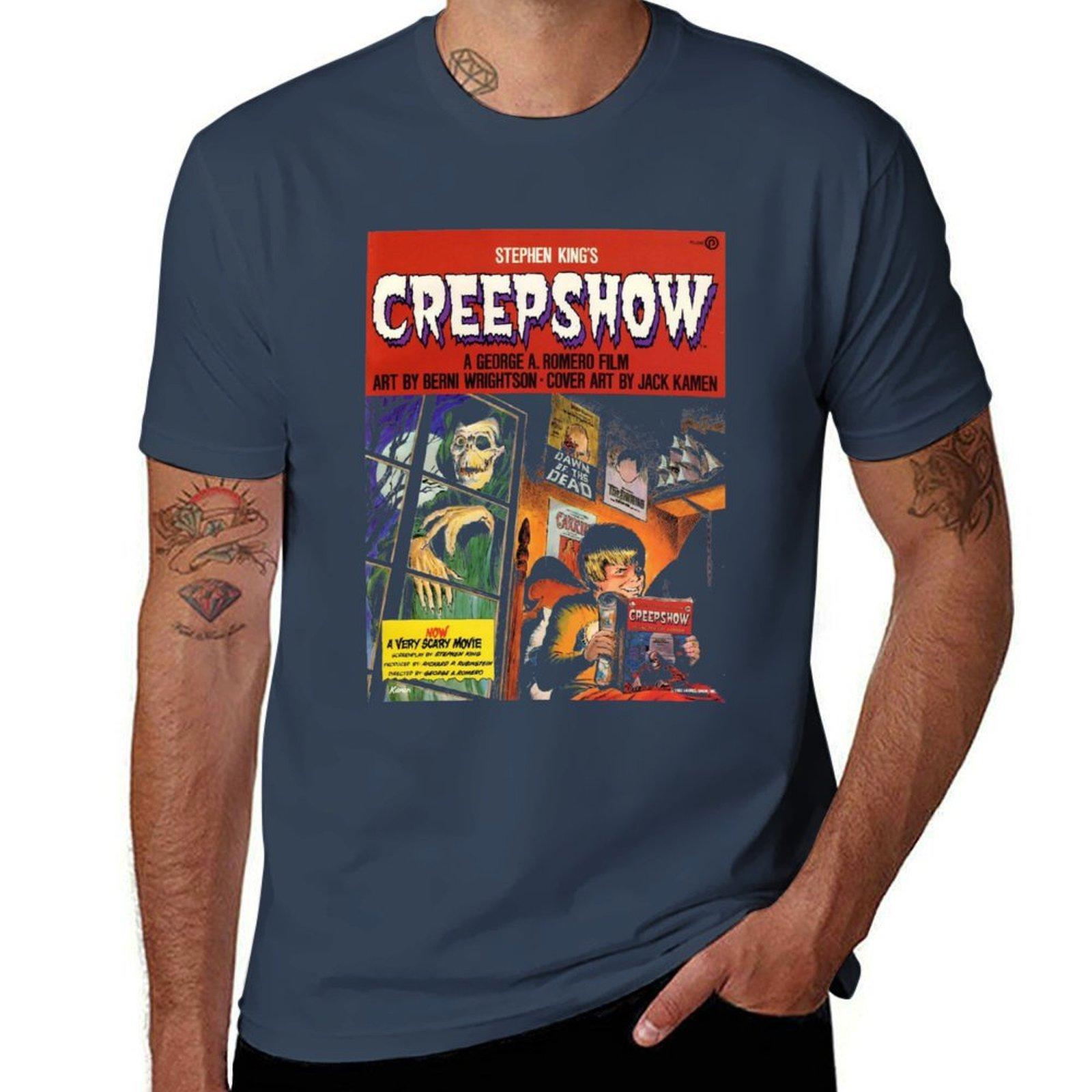 CREEPSHOW SAVINI COMIC HORROR MOVIE 80S CULT 5 TShirt Outdoor Sports Short Sleeve Top S