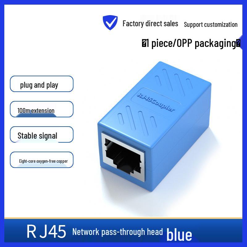 RJ45 Gigabit Netzwerk Splitter Extender Kupplung: 1-zu-2 Durchgangsverbinder