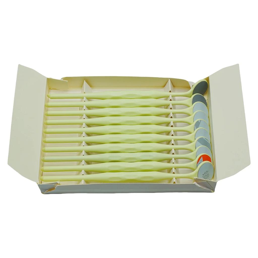 10 Pezzi Specchio da Bocca Dentale a Doppia Faccia Antiappannamento Senza Riflessi Specchio per Esame Orale Multicolore Per Clinica Dentistica