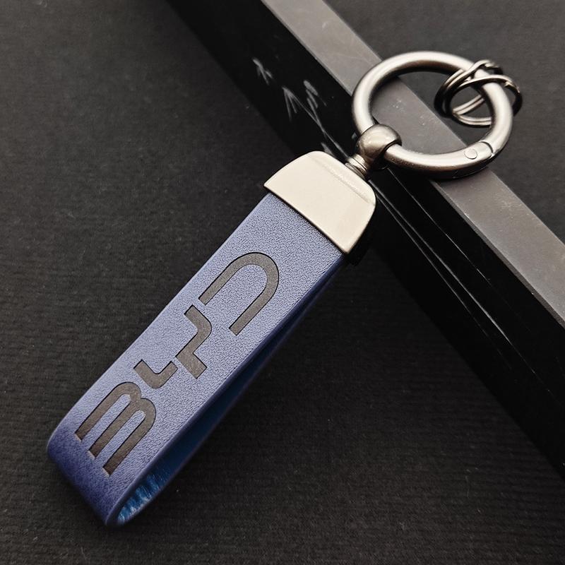 2025 Luxury Leather Car Keychain Logo BYD Key Rings Best Gift For BYD ATTO 3 SEAL U DOLPHIN U8 U9 HAN TANG Auto Accessories