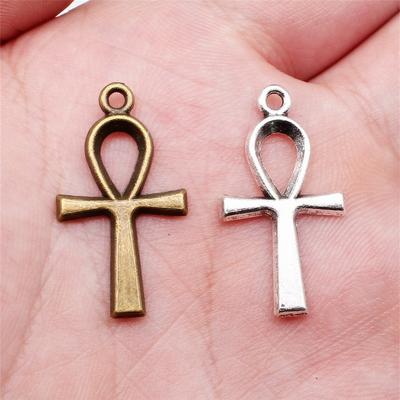 Ankh Cross Ancient Egypt Charm Antique Bronze Zinc Alloy Jewelry Making Supplies Earring Accessory Style DIY Charms